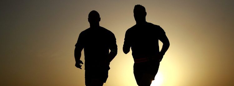 runners silhouettes athletes