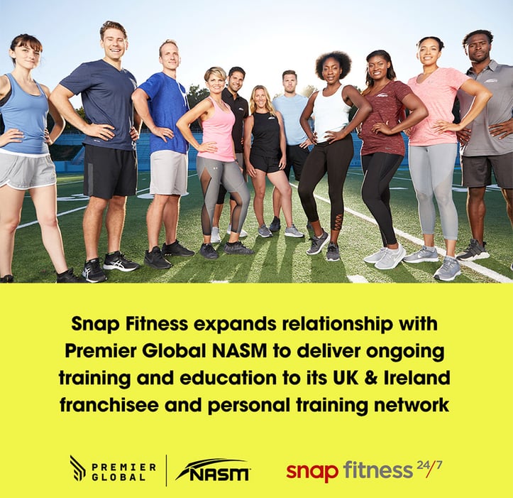 Snap Fitness Expands Relationship with Premier Global NASM To Deliver Ongoing Education and Training