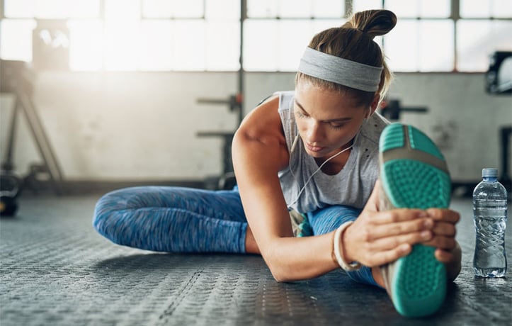 woman stretching